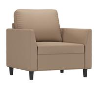 vidaXL Sillón cuero sintético color capuchino 60 cm