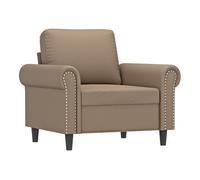 Vidaxl sillón cuero sintético color capuchino 60 cm