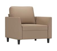 vidaXL Sillón cuero sintético color capuchino 60 cm