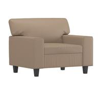 Vidaxl sillón cuero sintético color capuchino 60 cm