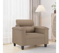 vidaXL Sillón cuero sintético color capuchino 60 cm