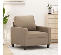 vidaXL Sillón cuero sintético color capuchino 60 cm