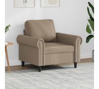 vidaXL Sillón cuero sintético color capuchino 60 cm