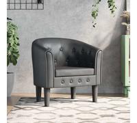 vidaXL Sillón cuero sintético gris