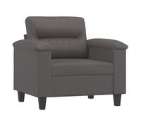 Vidaxl sillón cuero sintético gris 60 cm