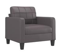 vidaXL Sillón de cuero sintético – sofá individual relax, 60 cm, Gris