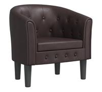 vidaXL Sillón cuero sintético relax para dormitorio Negro, Gris, Marrón
