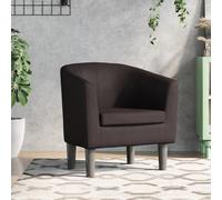 vidaXL Sillón, Silla con Respaldo Reposabrazos, Butaca de Relax Descanso, Asiento para Salón Oficina Dormitorio, Cuero Sintético Marrón