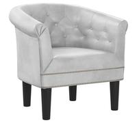 vidaXL Sillón cuero sintético Marrón, Plateado, Blanco Sillon Dormitorio Sillon Comodos Silla Relax Sillón Sofá Silver