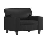 vidaXL Sillón de cuero sintético negro 60 cm