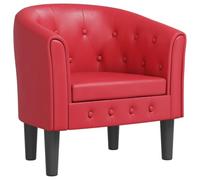 vidaXL Sillón Butaca Relax con respaldo y reposabrazos, cuero sintético Rojo