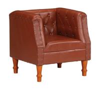 Vidaxl sillón de cuero auténtico marrón