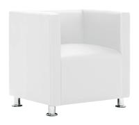 vidaXL Sillón de cuero sintético en color Negro/Blanco