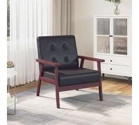 vidaXL Sillón de cuero sintético negro