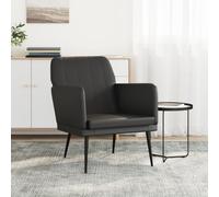 vidaXL Sillón de cuero sintético negro 61x78x80 cm