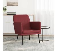 vidaXL Sillón de cuero sintético rojo tinto 61x78x80 cm