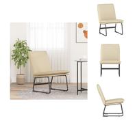 vidaXL Sillón de estar, color crema, 52x75x76 cm, tapizado en tela - Sillón