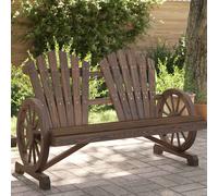 vidaXL Sillón de jardín Adirondack doble madera maciza de abeto