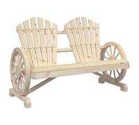 vidaXL Sillón de jardín Adirondack doble madera maciza de abeto