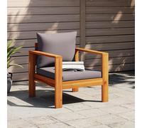 vidaXL Sillón de jardín con cojines madera maciza de acacia