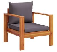 vidaXL Sillón de jardín con Cojines Madera Maciza de Acacia, Asiento de jardín, Asientos de Exterior, Silla de Exterior, Asientos de jardín