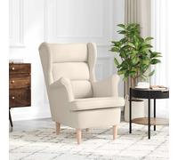 vidaXL Sillón de lino blanco 74x84x100 cm