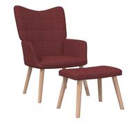 Vidaxl Sillón de Relax con Reposapiés de Tela Gris Claro Red wine