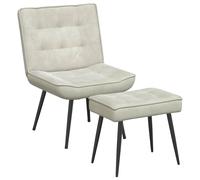 vidaXL Sillón de relax con reposapiés terciopelo en color Gris claro/Rojo vino tinto/Amarillo y más