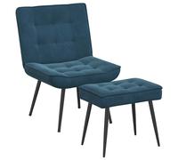 vidaXL Sillón de relax con reposapiés terciopelo en color Gris claro/Rojo vino tinto/Amarillo y más