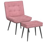 vidaXL Sillón de relax con reposapiés terciopelo en color Gris claro/Rojo vino tinto/Amarillo y más