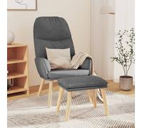 vidaXL Sillón de relax con taburete tela gris claro