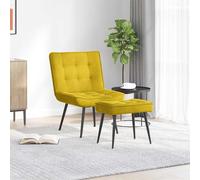 vidaXL Sillón de relax con taburete terciopelo amarillo