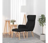 Sillón de Relax Vidaxl con Taburete Terciopelo, Color Gris Claro Black