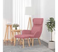 Sillón de Relax Vidaxl con Taburete Terciopelo, Color Gris Claro Pink