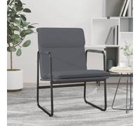 vidaXL Sillón de relax cuero sintético gris 55x64x80 cm