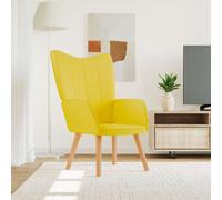 vidaXL Sillón de relax de tela amarillo mostaza