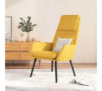 Vidaxl sillón de relax de tela amarillo mostaza