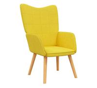vidaXL Silla de Relajación Reclinable Asiento Sillón Salón Sala de Estar Muebles Mobiliario Decoración de Tela Amarillo Mostaza 62x68,5x96 cm