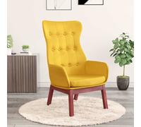vidaXL Sillón de relax de tela amarillo mostaza