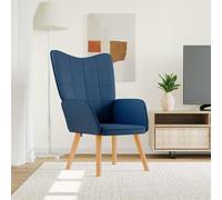 vidaXL Sillón de relax de tela azul
