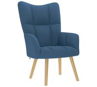 vidaXL Sillón de relax de tela azul