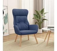 vidaXL Sillón de relax de tela – Cómodo para dormitorio – Gris claro, Gris oscuro, Crema, Azul