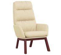 vidaXL Sillón de Relax de Tela Color Crema