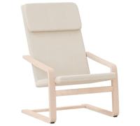 vidaXL Sillón de relax de tela – Moderno – Color crema