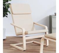 vidaXL Sillón de relax de tela – Moderno – Color crema