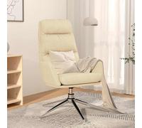 vidaXL Sillón de relax de tela color crema