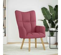vidaXL Sillón de relax de tela color rojo tinto