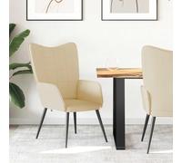 vidaXL Sillón de relax de tela crema