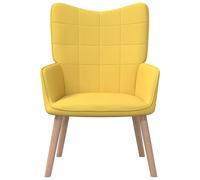 vidaXL Sillón de relax de tela Gris claro, Gris oscuro, Crema Sillon Dormitorio Sillon Comodos Silla Relax Sillón Sofá Mustard yellow