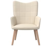 vidaXL Sillón de relax de tela Gris claro, Gris oscuro, Crema Sillon Dormitorio Sillon Comodos Silla Relax Sillón Sofá Cream